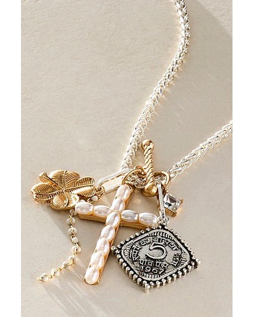 Free People Blue Odette Pendant Necklace