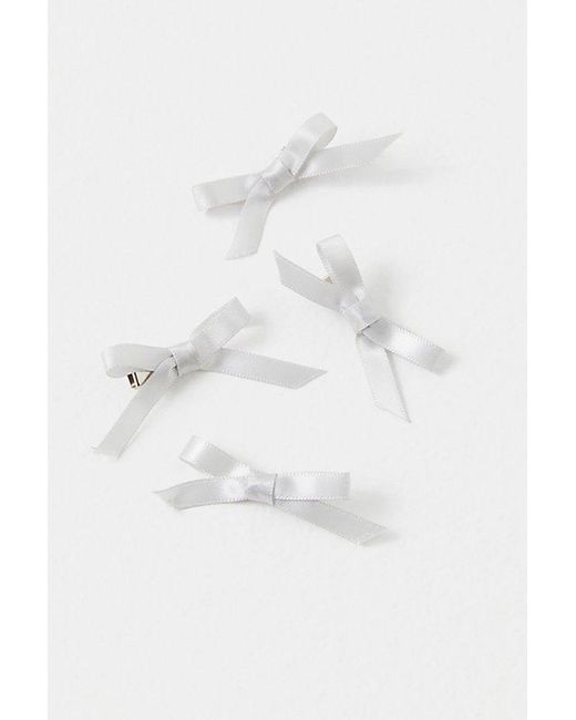 Free People Black Quincy Mini Bow Set Of 4