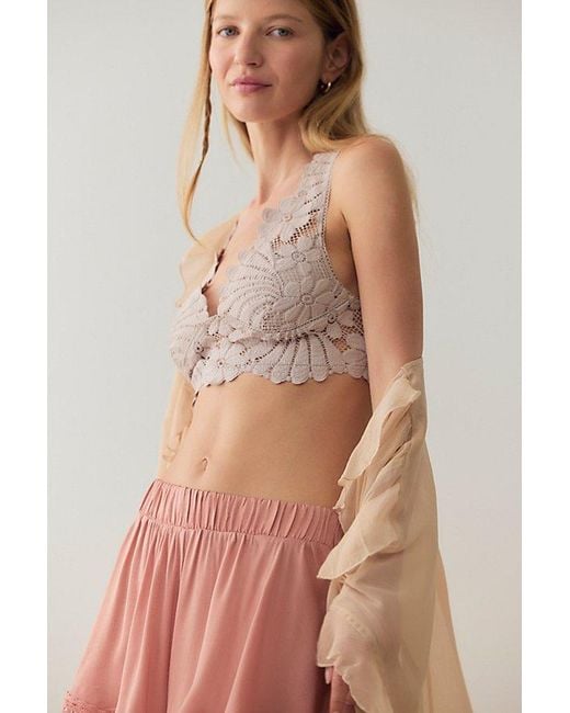 Intimately By Free People Multicolor Petal Party Lace Plunge Bralette By