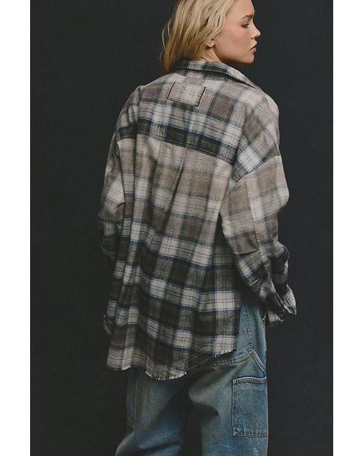 Free People Black We The Free Lexi Plaid Button Down