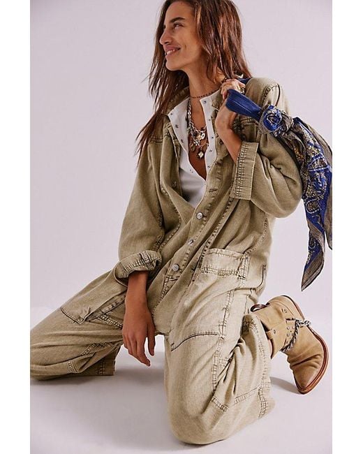 Free People Brown Margarita Jumpsuit