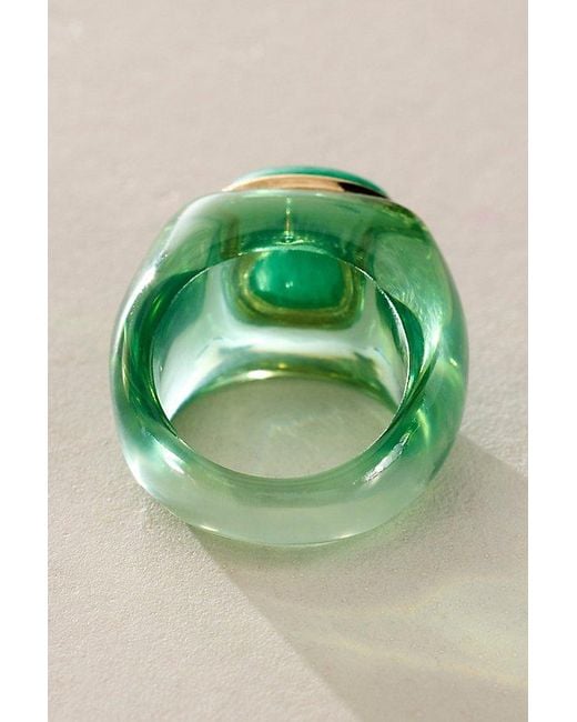 Free People Green Studio Resin Ring