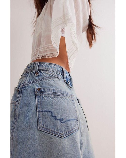 Free People Multicolor We The Free Suzy Denim Midi Skirt