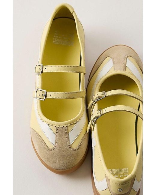 Bronx Yellow Cli-Oo Mary Jane Sneakers By