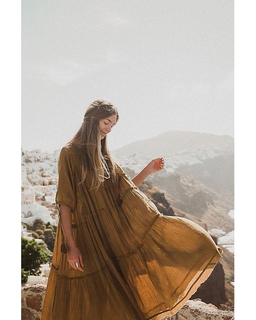 celestial skies midi dress