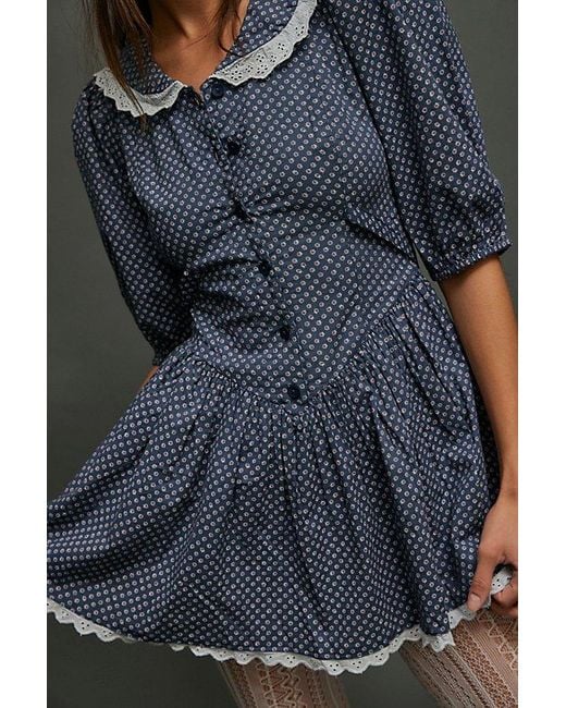 Free People Need To Know Mini Dress in Gray | Lyst