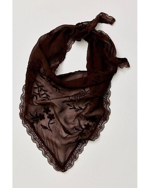 Free People Brown Lucie Long Hair Scarf