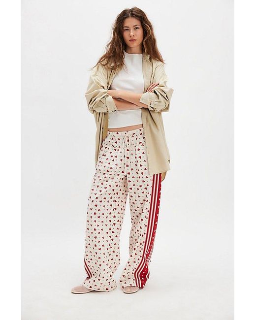 Free People White Hudson Canyon Printed Poplin Pants