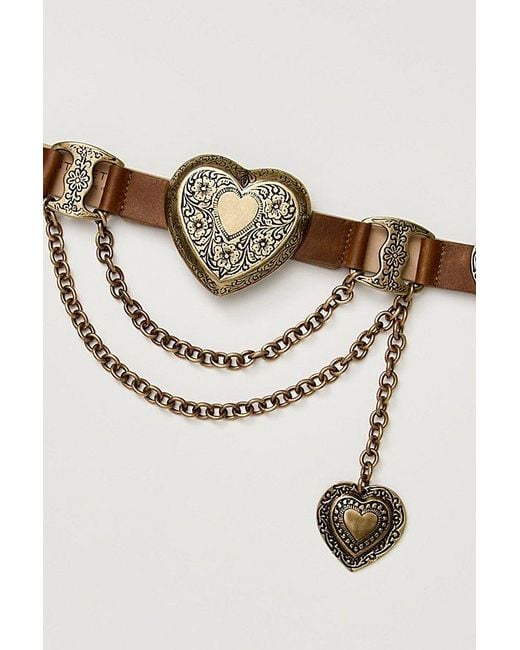 NWT FREE PEOPLE QUEEN OF HEARTS BELT ? streets-ahead-Bronze-Queen-Of-  main image 4