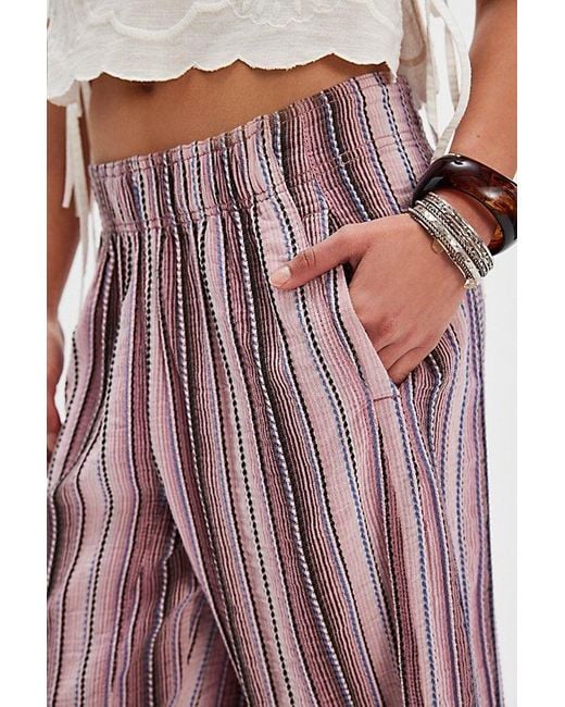 Free People Red Day's End Stripe Pants