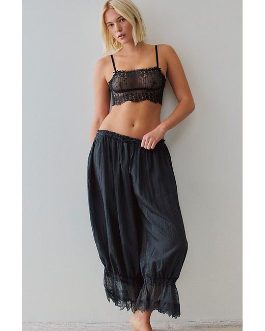 Intimately By Free People Black Daisies For Days Longline Bra By