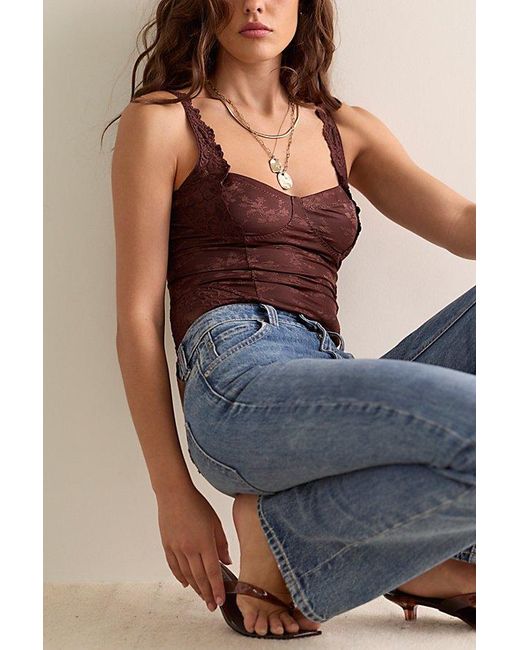 Intimately By Free People Purple Slinky Situation Bodysuit By
