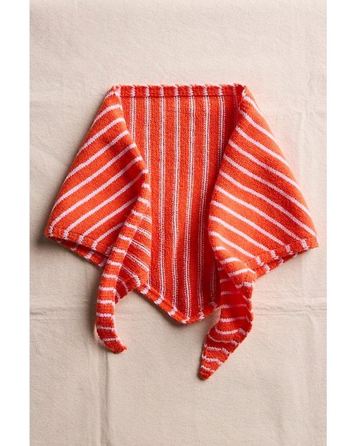 Free People Red Essential Triangle Striped Scarf