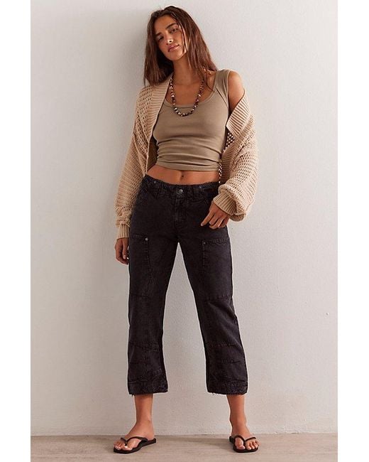 Free People Black Supersonic Slim Trousers