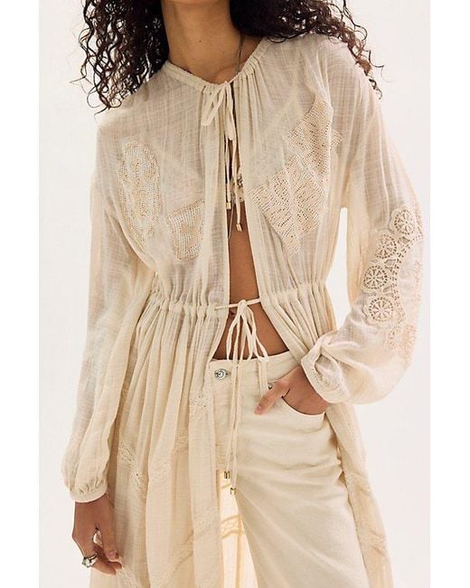Free People Natural Lost And Found Duster Jacket