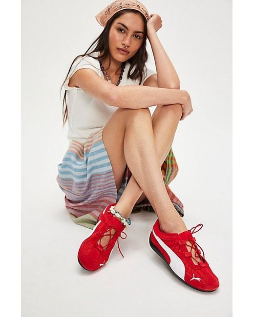 PUMA Red Speedcat Go Ballet Sneakers