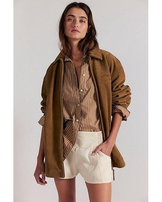 Free People Natural Luna Pull-On Shorts