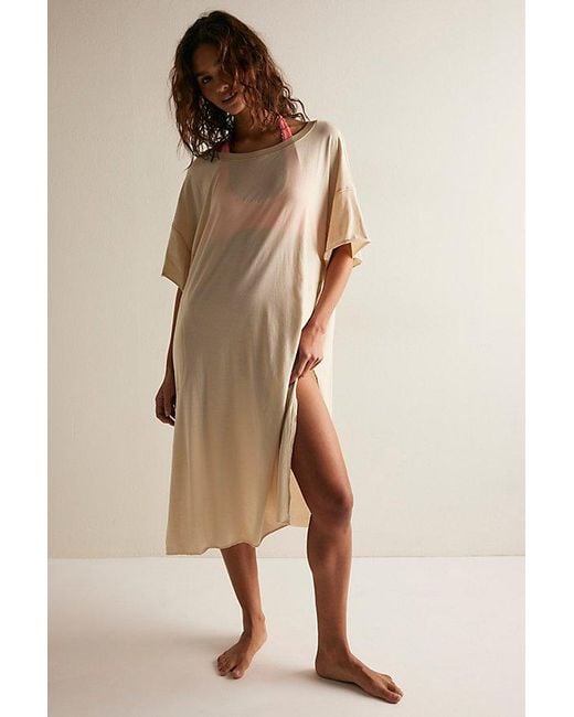 Intimately By Free People Brown Night Mode Maxi Tee By