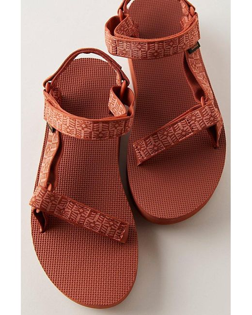 Teva Red Flatform Universal Sandals