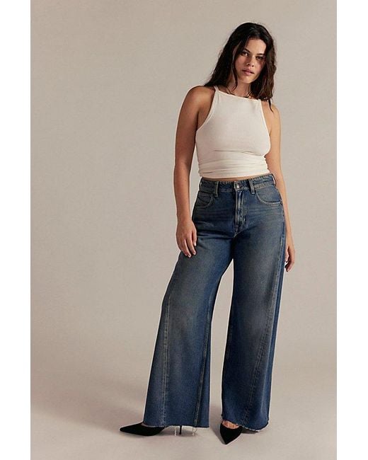 Free People Blue Crvy Alter Ego Boyfriend Jeans By