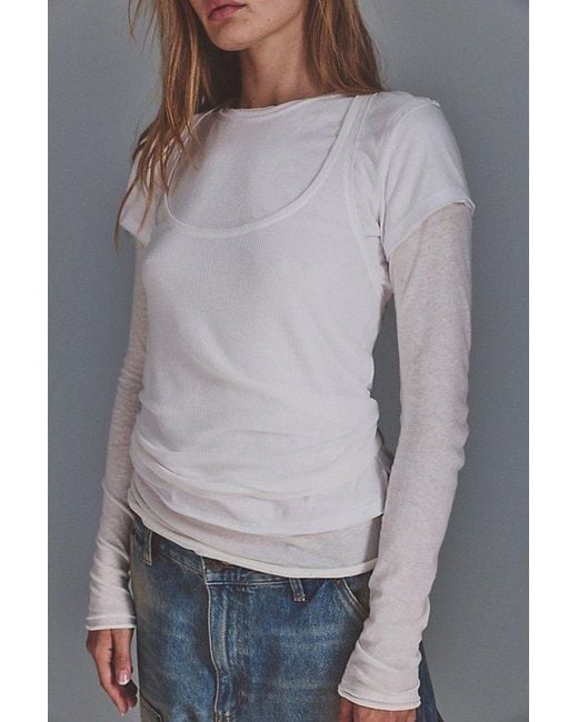 Free People White We The Free Nova Tee