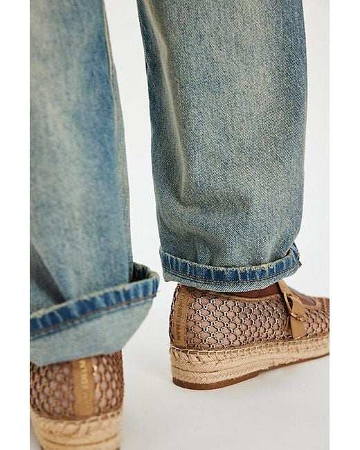 Sam Edelman Blue Mackie Woven Espadrilles