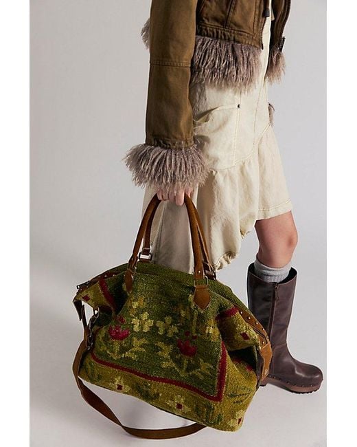 Free People Green Fleur Weekender Bag