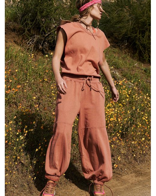 Free People Throw And Go Onesie in Brown Lyst