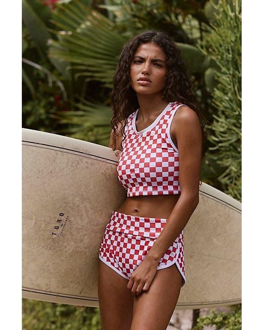 Salt Gypsy Blue Crop Surf Top