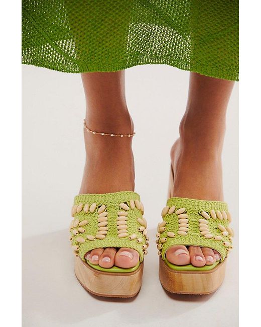 Matisse Green She Sells Seashells Platform Heels