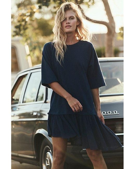free-est Blue Astrid T-Shirt Mini Dress By
