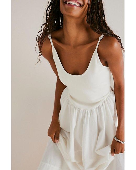 Free People Dylan Midi Dress At In Ivory Size Medium in White Lyst UK