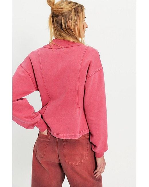 Free People Pink Ziggy Zip-Up