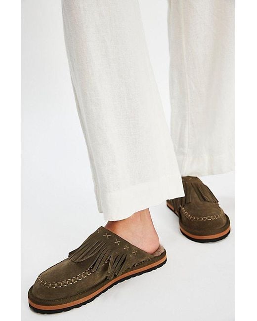 Free People Multicolor Fallon Fringe Mules