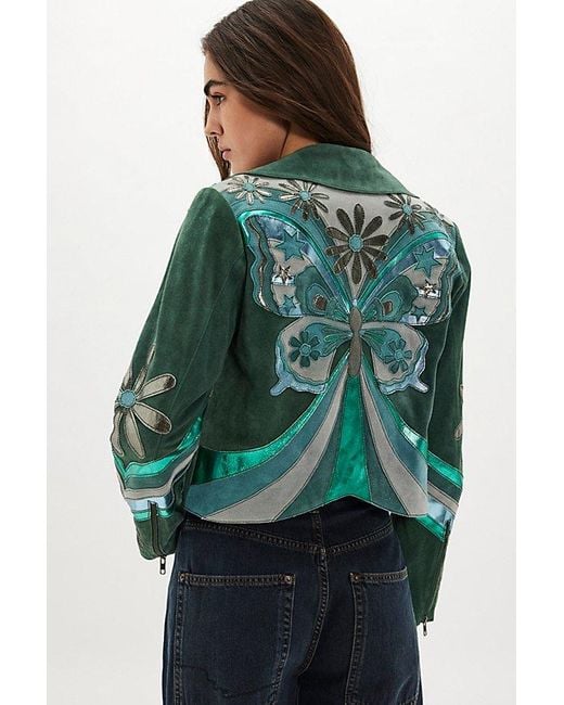 Free People Green Monarch Magic Jacket