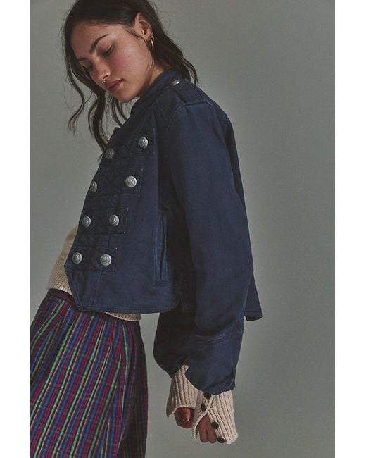 Free People Gray Ryland Band Jacket