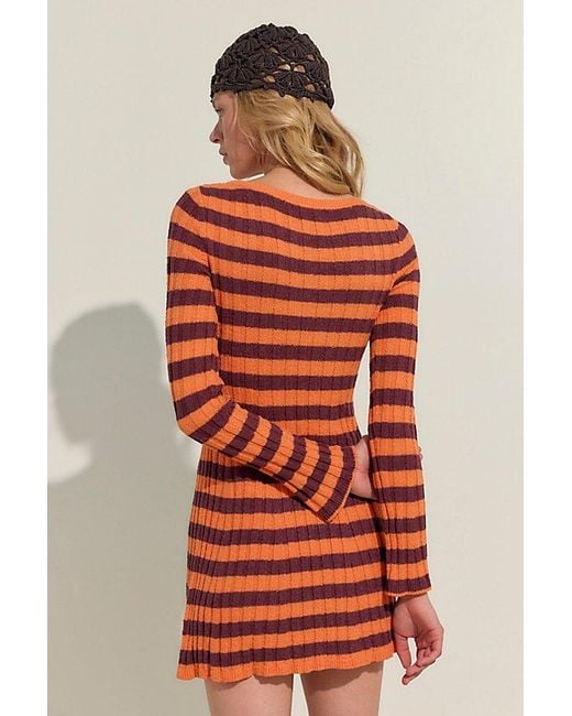 free-est Red Junie Sweater Mini Dress By