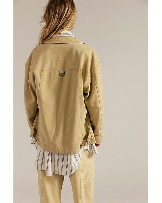 Free People Natural Sloane Vegan Suede Jacket
