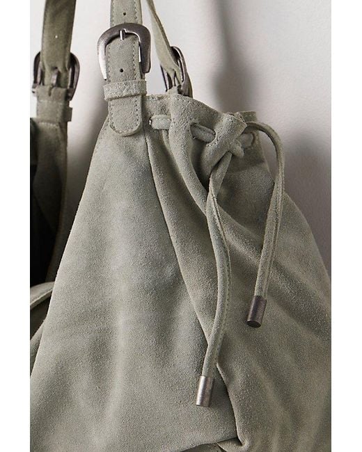 Free People Green Serena Cinched Shoulder Bag