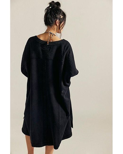 Free People Black Happy Place Maxi Sweatshirt