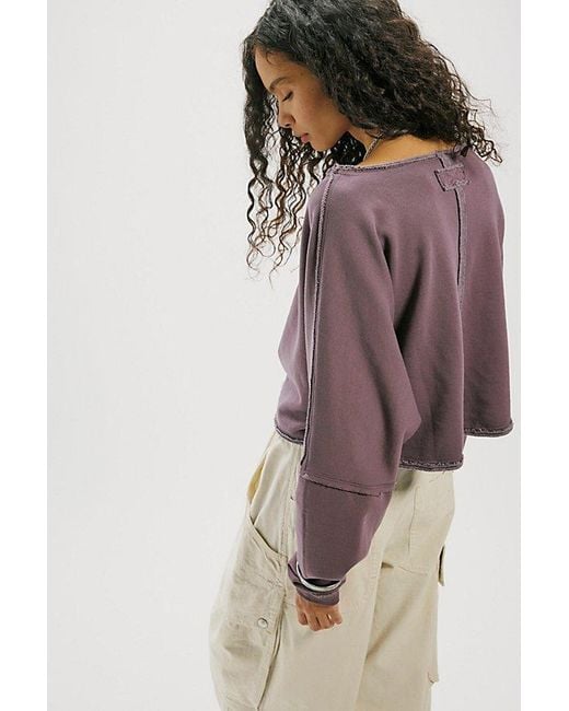 Free People Purple To The East Pullover