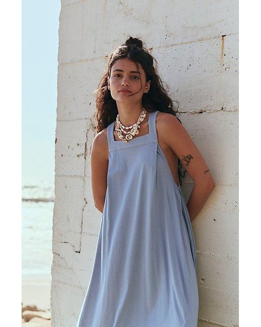 green emerald velvet dress Leandra Blue Smocked V-Neck Midi Dress