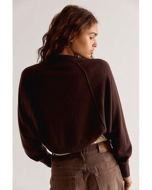 Free People Brown Cashmere Shrug