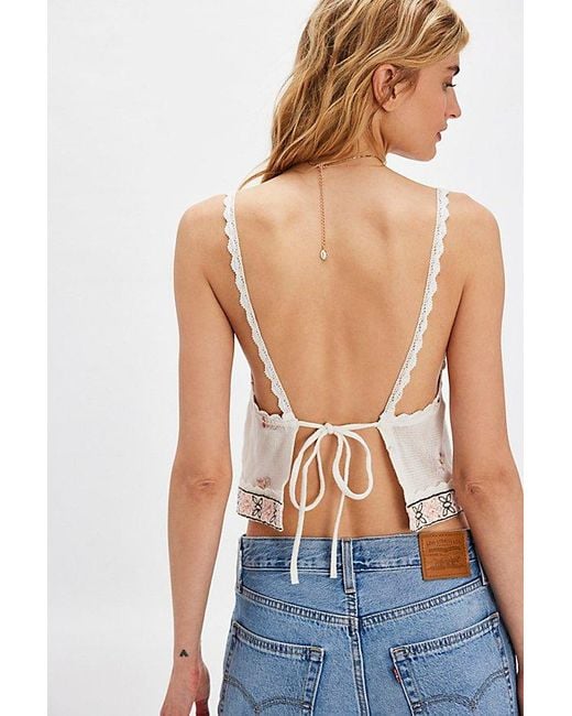Free People White Garden Party Top