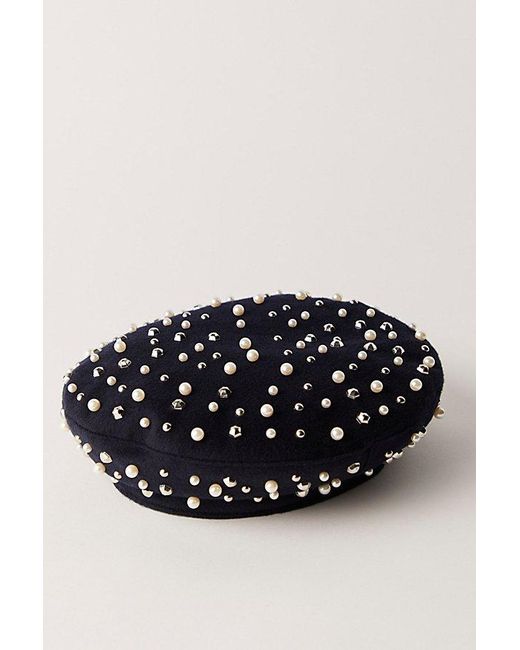 Free People Blue So Emma Pearl Beret