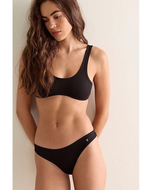 Nudea Black The Organic Cotton Dipped Thong 2 Pack