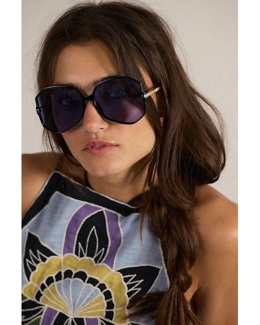 Free People Blue Jerry Oversized Sunglasses