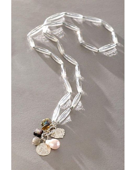 Chan Luu Black Quartz Dangle Necklace