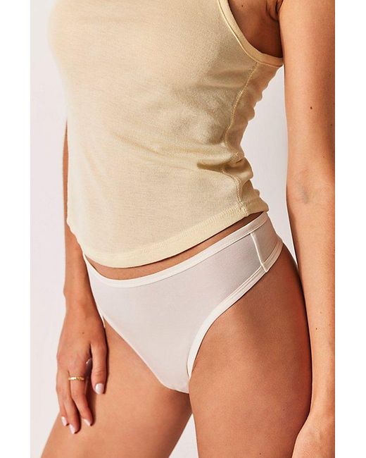 Richer Poorer Brown Stretch Lyocell Mid-Rise Thong