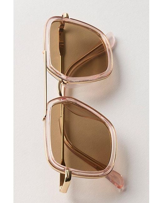 Free People Natural Luna Classic Tinted Aviator Sunglasses